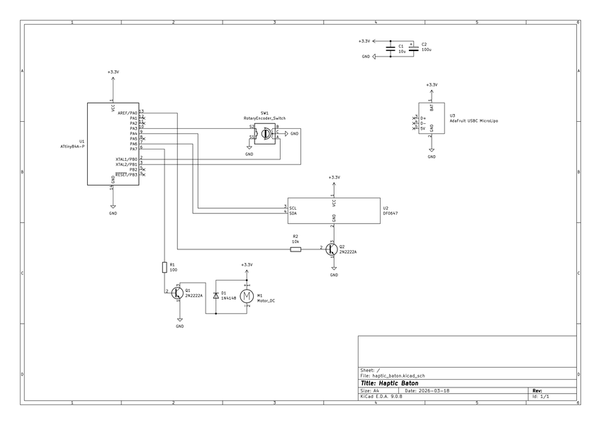 The KiCad schematic