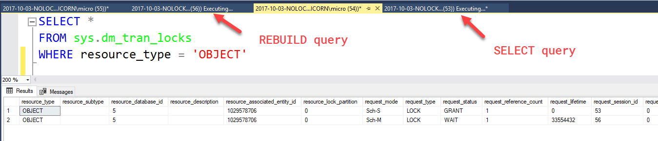 rebuild is blocked