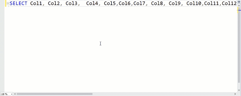A few keystrokes and BAM! A mostly formatted query