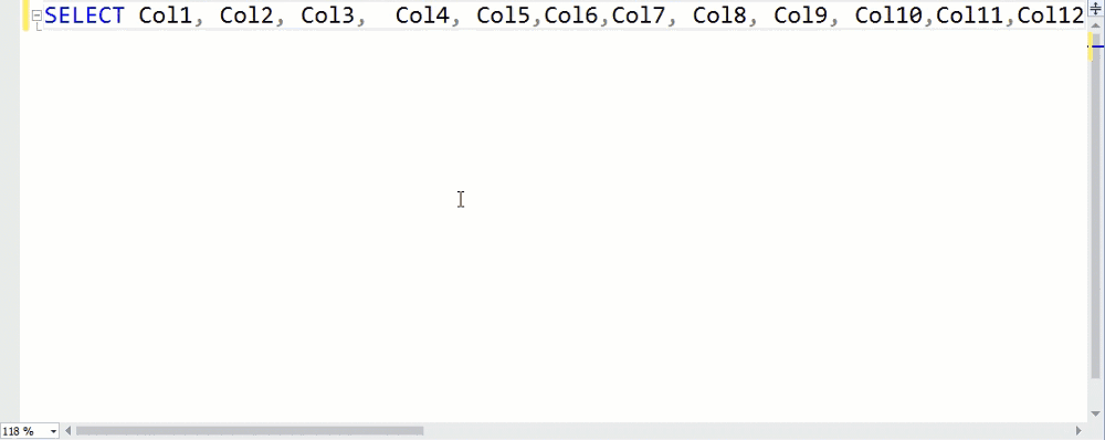 A few keystrokes and BAM! A mostly formatted query