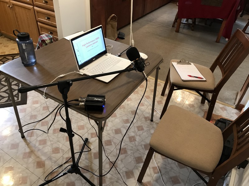 Broadcasting from my kitchen on conference day