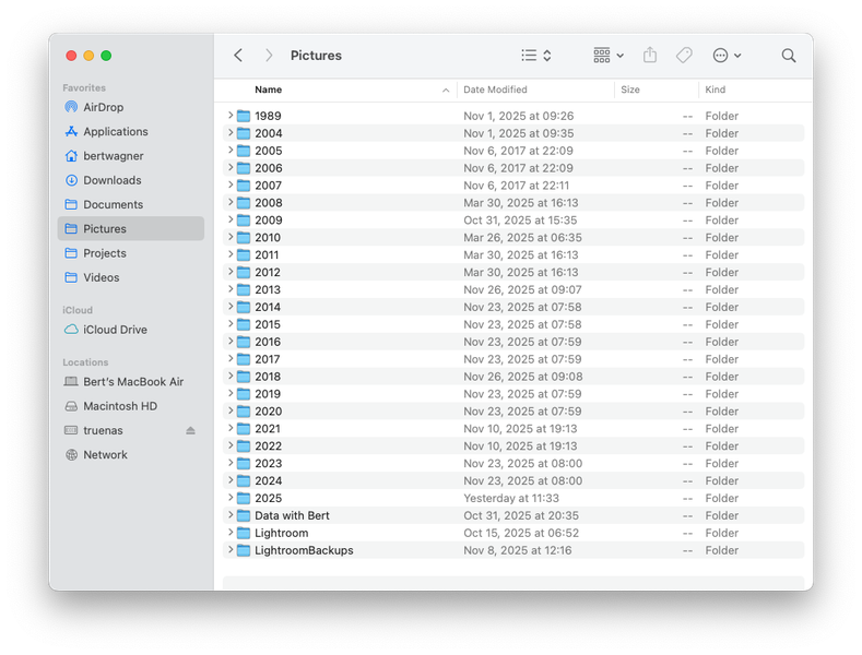 Picture folder organization screenshot