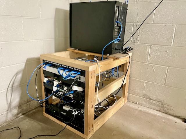 A very DIY server rack