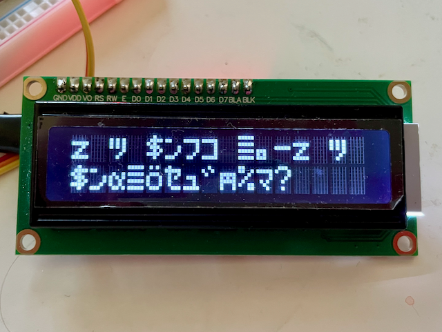 Memory overflows displaying garbled characters on the LCD screen