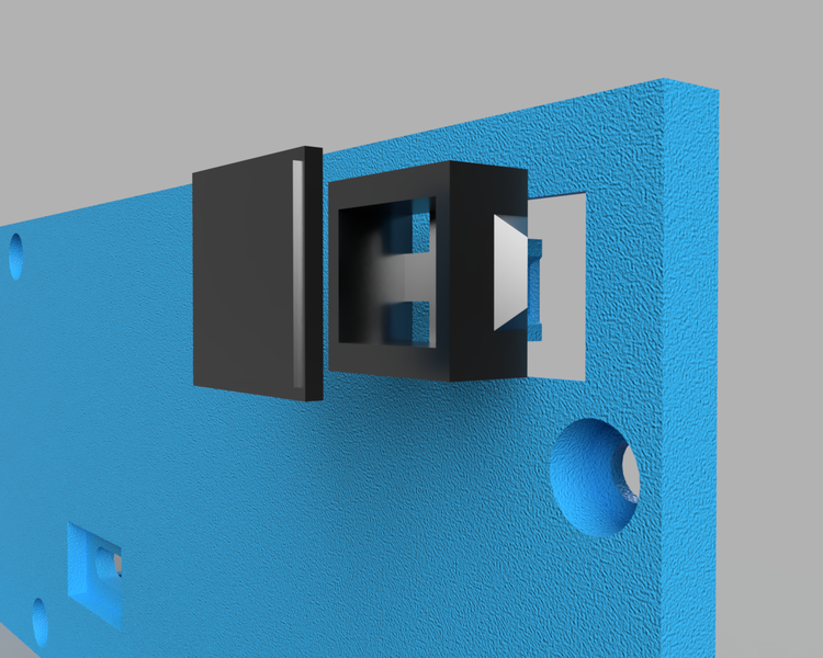 Exploded view of button